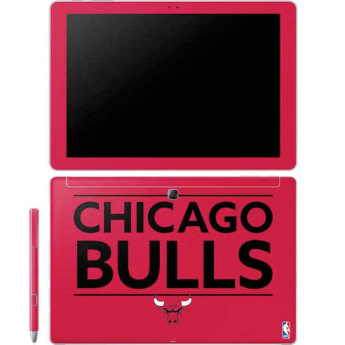 NBA Chicago Bulls Standard - Red Galaxy Book 12in Skin